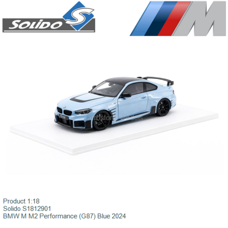 Product 1:18 | Solido S1812901 | BMW M M2 Performance (G87) Blue 2024