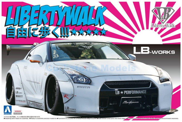 Product 1:24 | Aoshima AO05403 | LB Performance R35 GT-R Ver.2 Ghost White