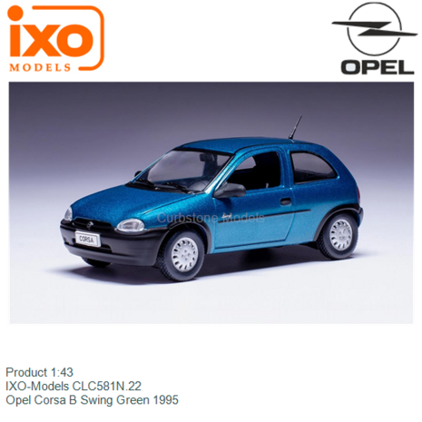 Product 1:43 | IXO-Models CLC581N.22 | Opel Corsa B Swing Green 1995