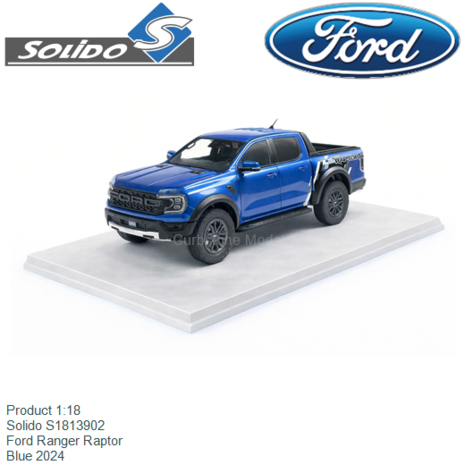 Product 1:18 | Solido S1813902 | Ford Ranger Raptor | Blue 2024