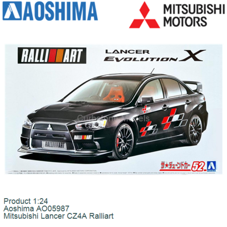 Product 1:24 | Aoshima AO05987 | Mitsubishi Lancer CZ4A Ralliart