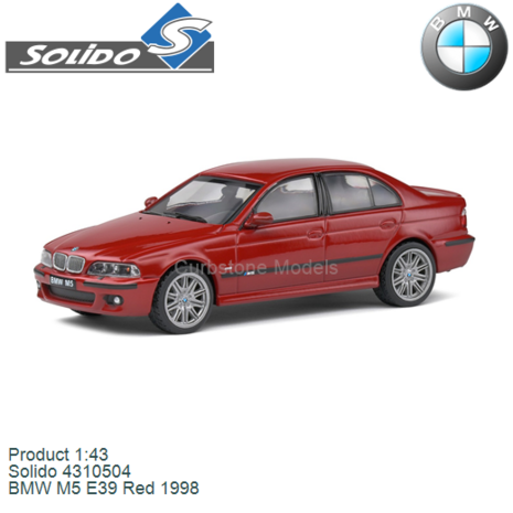 Product 1:43 | Solido 4310504 | BMW M5 E39 Red 1998
