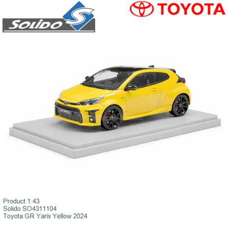 Product 1:43 | Solido SO4311104 | Toyota GR Yaris Yellow 2024