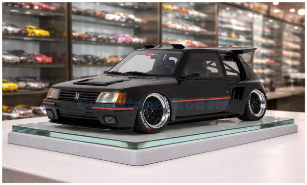 Product 1:18 | Otto Mobile OT1257 | KS Peugeot 205 Khyzyl Saleem Black and Red 2018