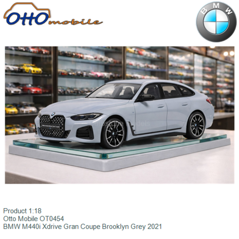Product 1:18 | Otto Mobile OT0454 | BMW M440i Xdrive Gran Coupe Brooklyn Grey 2021