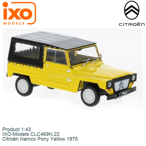 Product 1:43 | IXO-Models CLC469N.22 | Citro&euml;n Namco Pony Yellow 1975