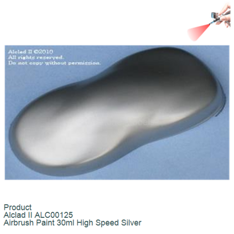 Product  | Alclad II ALC00125 | Airbrush Paint 30ml High Speed Silver