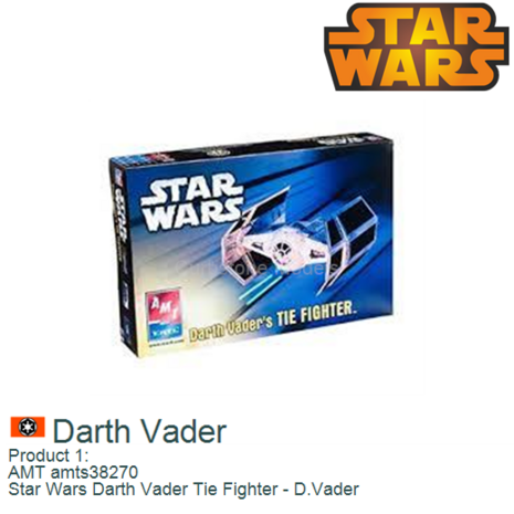 Product 1: | AMT amts38270 | Star Wars Darth Vader Tie Fighter - D.Vader