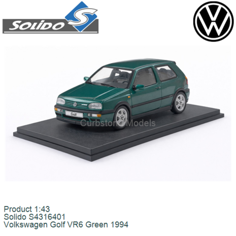 Product 1:43 | Solido S4316401 | Volkswagen Golf VR6 Green 1994