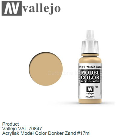 Product  | Vallejo VAL 70847 | Acryllak Model Color Donker Zand #17ml