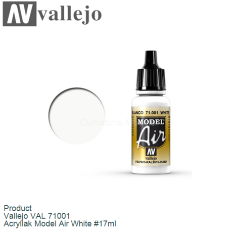 Product  | Vallejo VAL 71001 | Acryllak Model Air White #17ml