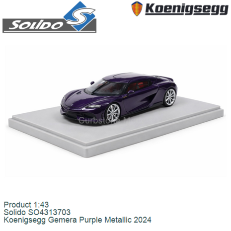 Product 1:43 | Solido SO4313703 | Koenigsegg Gemera Purple Metallic 2024