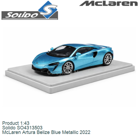 Product 1:43 | Solido SO4313503 | McLaren Artura Belize Blue Metallic 2022