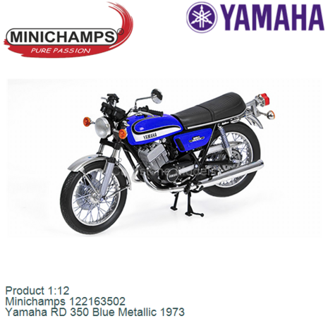Product 1:12 | Minichamps 122163502 | Yamaha RD 350 Blue Metallic 1973