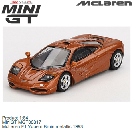 Product 1:64 | MiniGT MGT00817 | McLaren F1 Yquem Bruin metallic 1993