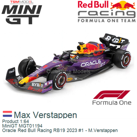 Product 1:64 | MiniGT MGT01194 | Oracle Red Bull Racing RB19 2023 #1 - M.Verstappen