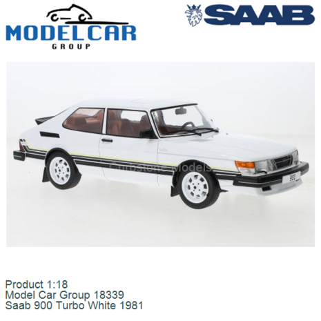 Product 1:18 | Model Car Group 18339 | Saab 900 Turbo White 1981