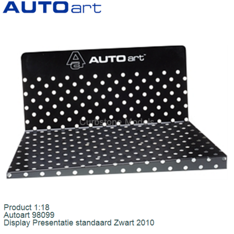 Product 1:18 | Autoart 98099 | Display Presentatie standaard Zwart 2010