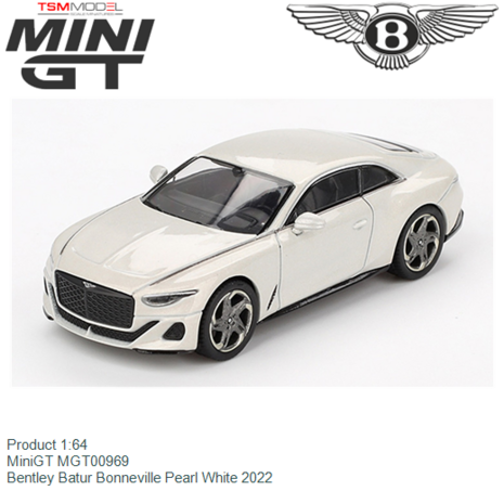 Product 1:64 | MiniGT MGT00969 | Bentley Batur Bonneville Pearl White 2022