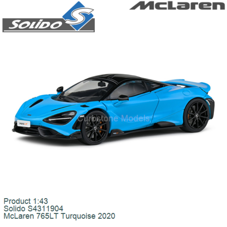 Product 1:43 | Solido S4311904 | McLaren 765LT Turquoise 2020