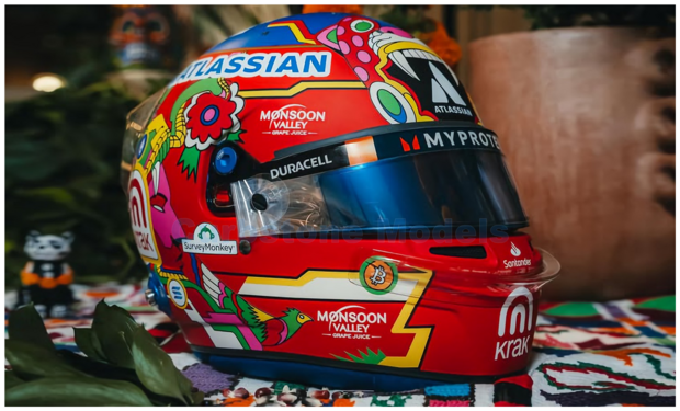 Product 1:5 | Spark 5HF233 | Bell Helmet | Atlassian Wiliams Racing 2025 #23 - A.Albon