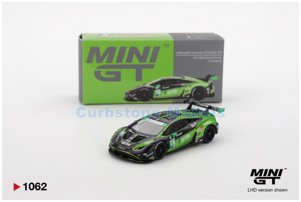 Product 1:64 | MiniGT MGT01062-L | Lamborghini Huracan GT3 EVO2 GTD | Forte Racing 2024 #78 - D.Defrancesco - M.Goikhberg - S.M