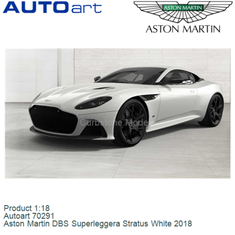 Product 1:18 | Autoart 70291 | Aston Martin DBS Superleggera Stratus White 2018