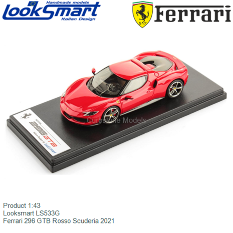 Product 1:43 | Looksmart LS533G | Ferrari 296 GTB Rosso Scuderia 2021