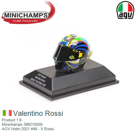 Product 1:8 | Minichamps 399210056 | AGV Helm 2021 #46 - V.Rossi