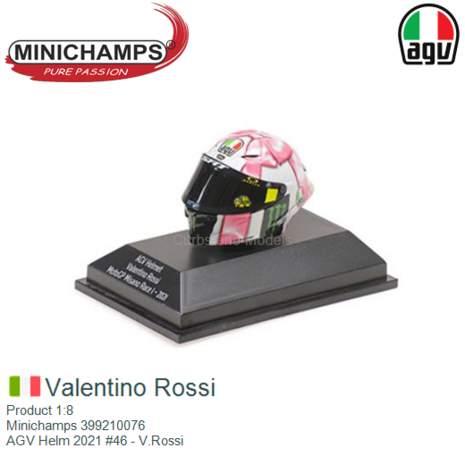 Product 1:8 | Minichamps 399210076 | AGV Helm 2021 #46 - V.Rossi