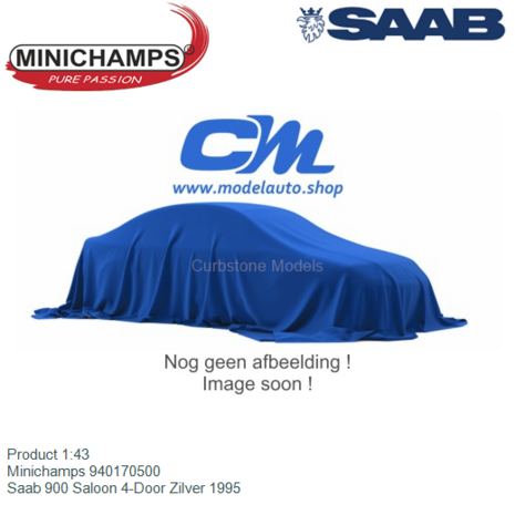 Product 1:43 | Minichamps 940170500 | Saab 900 Saloon 4-Door Zilver 1995