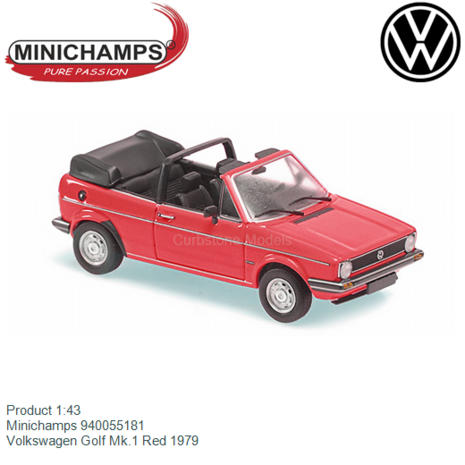 Product 1:43 | Minichamps 940055181 | Volkswagen Golf Mk.1 Red 1979