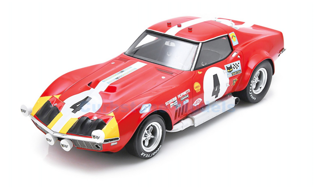 Product 1:18 | Spark 18S852 | Chevrolet Corvette C3 | Scuderia Filipinetti 1968 #4 - S.Garant - J.Giorgi