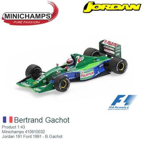 Product 1:43 | Minichamps 410910032 | Jordan 191 Ford 1991 - B.Gachot