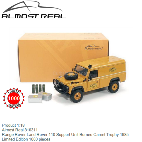 Product 1:18 | Almost Real 810311 | Range Rover Land Rover 110 Support Unit Borneo Camel Trophy 1985