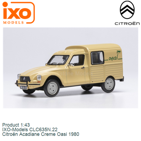 Product 1:43 | IXO-Models CLC635N.22 | Citro&euml;n Acadiane Creme Oasi 1980