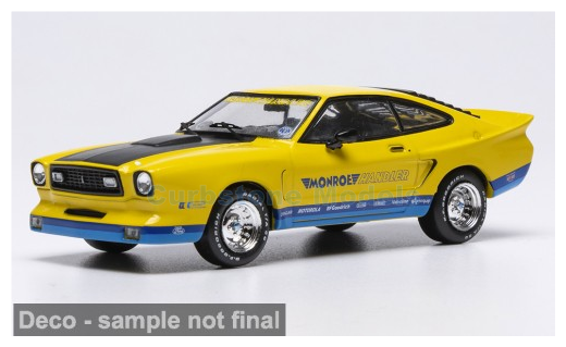 Product 1:43 | IXO-Models CLC626N.22 | Ford Mustang II Monroe Handler Yellow and Blue 1978