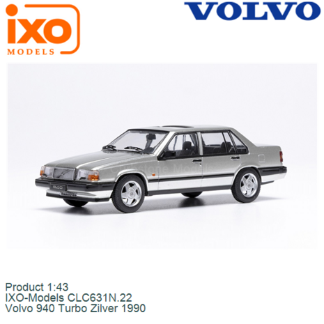 Product 1:43 | IXO-Models CLC631N.22 | Volvo 940 Turbo Zilver 1990