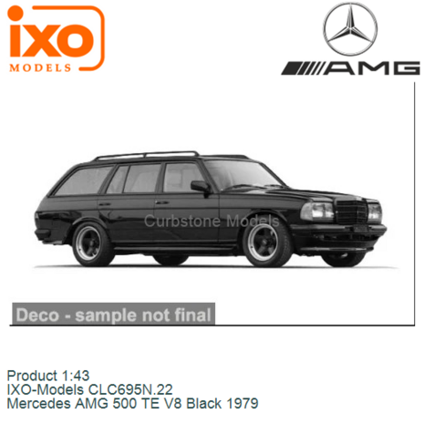 Product 1:43 | IXO-Models CLC695N.22 | Mercedes AMG 500 TE V8 Black 1979