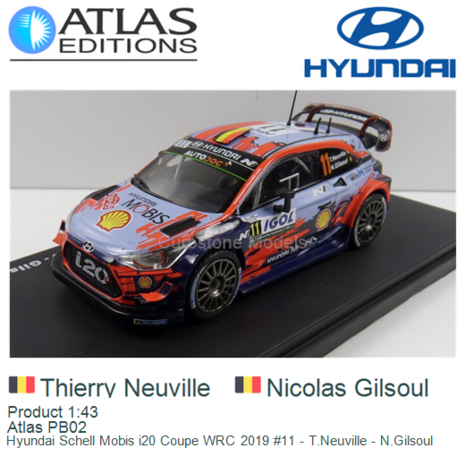 Product 1:43 | Atlas PB02 | Hyundai Schell Mobis i20 Coupe WRC 2019 #11 - T.Neuville - N.Gilsoul