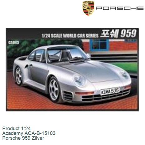 Product 1:24 | Academy ACA-B-15103 | Porsche 959 Zilver