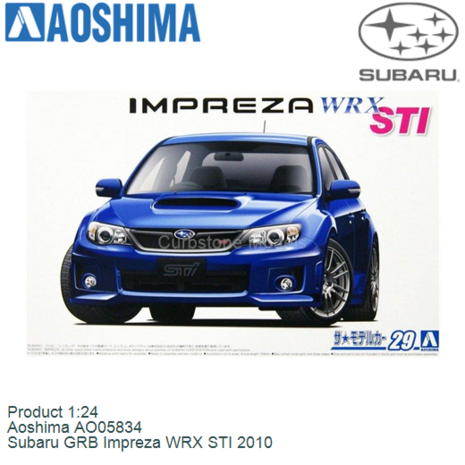 Product 1:24 | Aoshima AO05834 | Subaru GRB Impreza WRX STI 2010