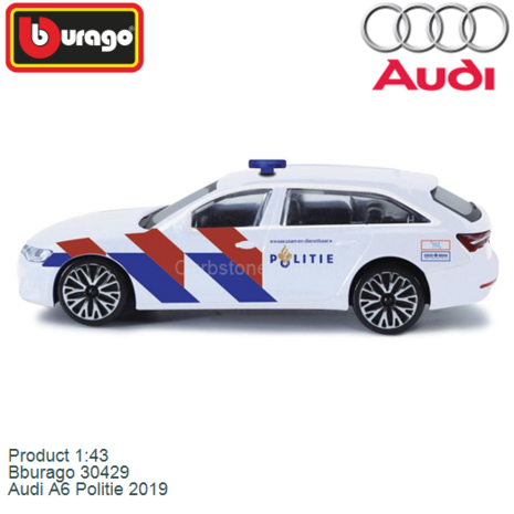 Product 1:43 | Bburago 30429 | Audi A6 Politie 2019