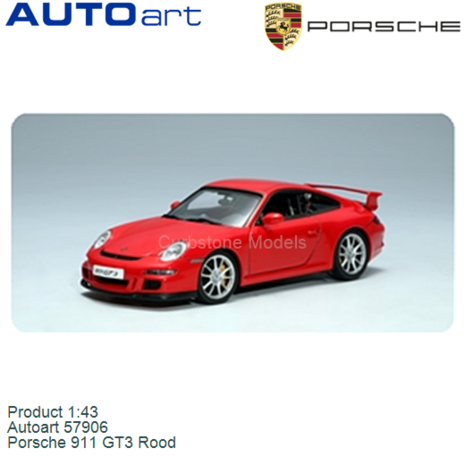 Product 1:43 | Autoart 57906 | Porsche 911 GT3 Rood