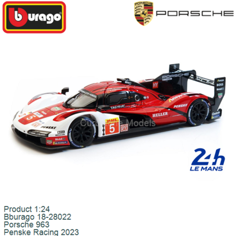 Product 1:24 | Bburago 18-28022 | Porsche 963 | Penske Racing 2023