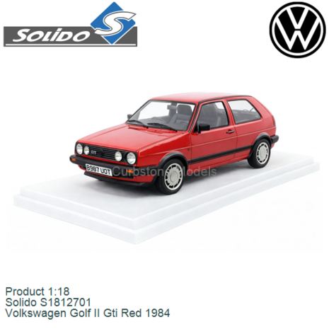 Product 1:18 | Solido S1812701 | Volkswagen Golf II Gti Red 1984