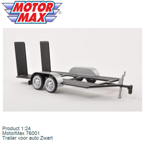 Product 1:24 | MotorMax 76001 | Trailer voor auto Zwart