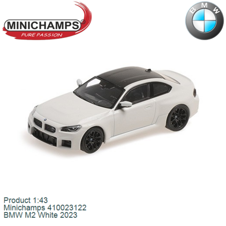 Product 1:43 | Minichamps 410023122 | BMW M2 White 2023