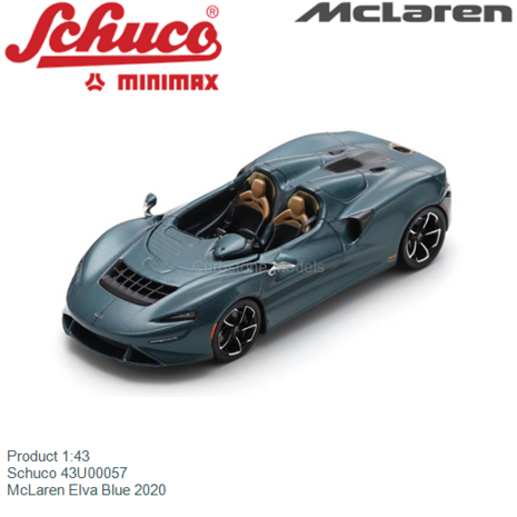 Product 1:43 | Schuco 43U00057 | McLaren Elva Blue 2020