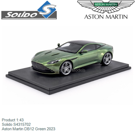 Product 1:43 | Solido S4315702 | Aston Martin DB12 Green 2023
